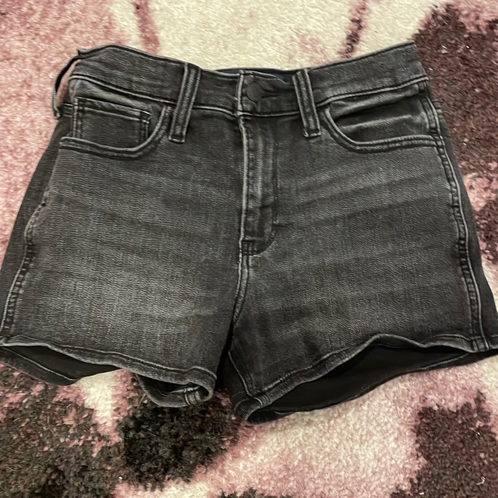 Black jean shorts